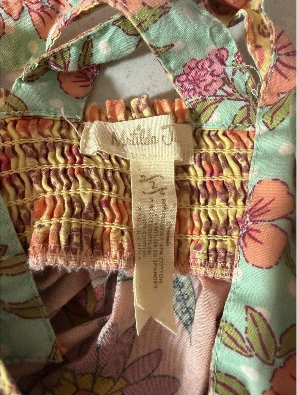 Matilda Jane Step Right Up Ellie Dress 3 Tiered Floral Button Front Size 2